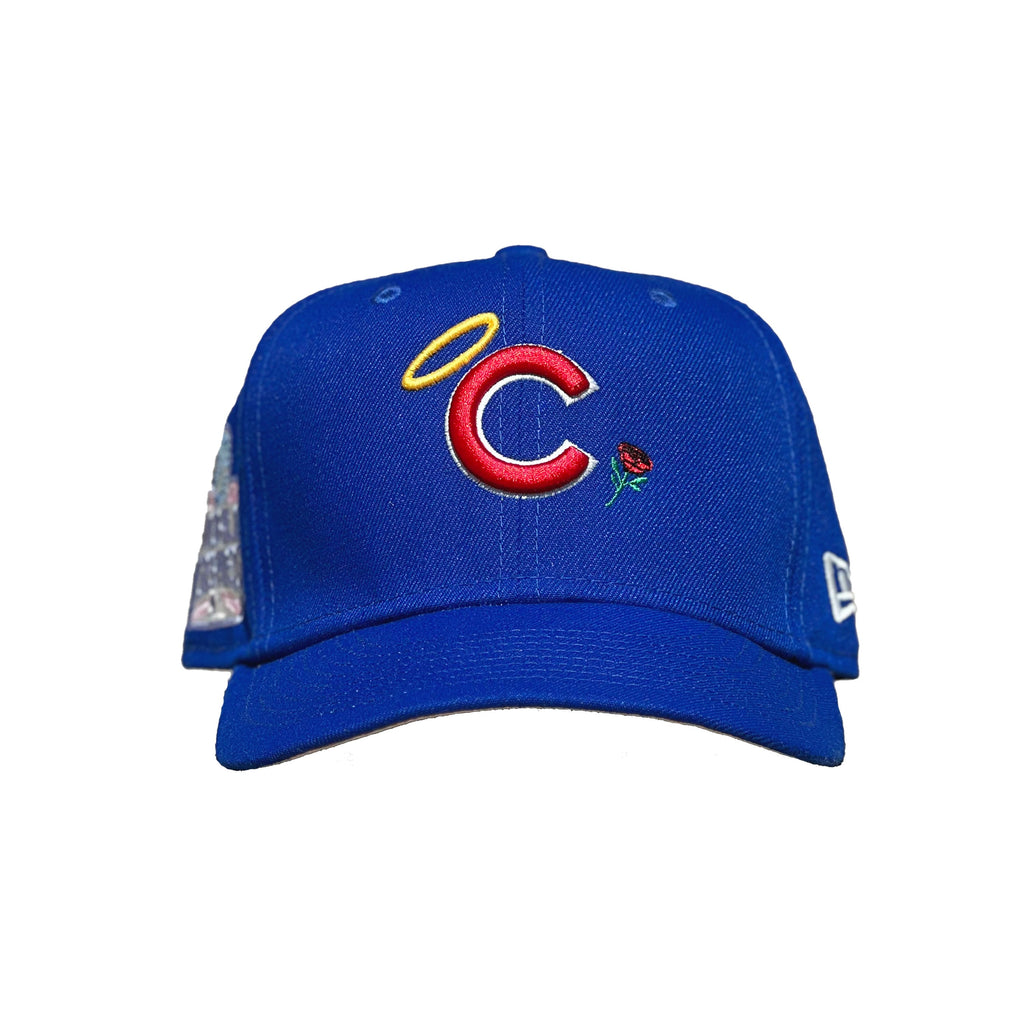 Chicago Cubs NewEra Fitted 7 1/2 2016 World Series Patch Pink